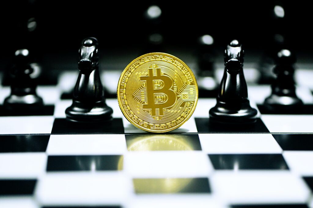 Bitcoin på sjakkbrett